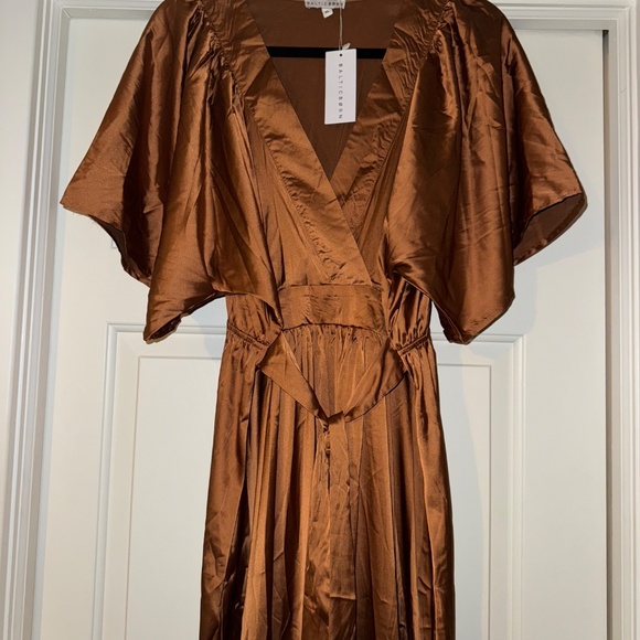 NWT Women's Copper Satin Dress - Baltic Born Pasadena - Picture 5 of 6